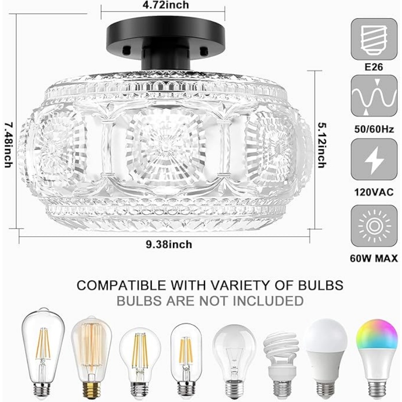 CIELUME Semi Flush Mount Ceiling Light