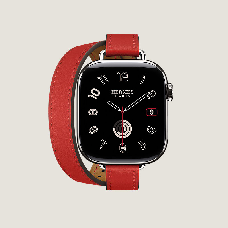 Series 11 case & Band Apple Watch Hermès Double Tour 42 mm Attelage