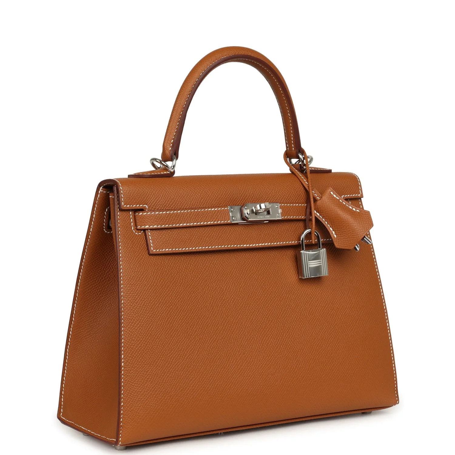 HERMÈS Kelly Sellier 25 Gold Epsom Palladium Hardware