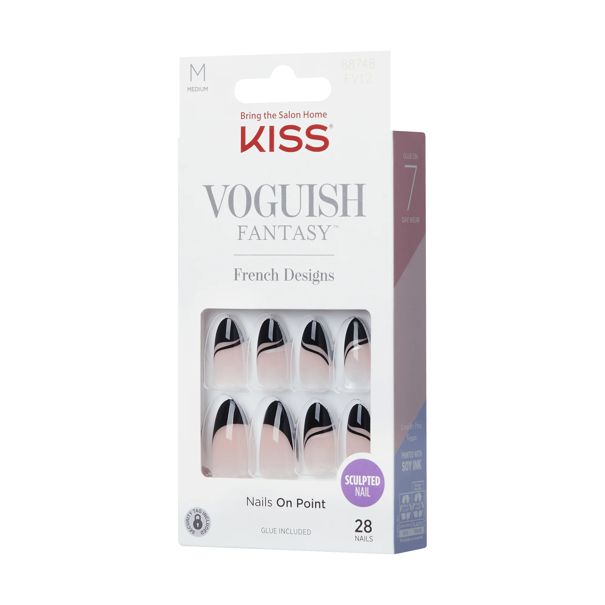 KISS Voguish Fantasy French Designs Press On Glue Nails - Magnifique