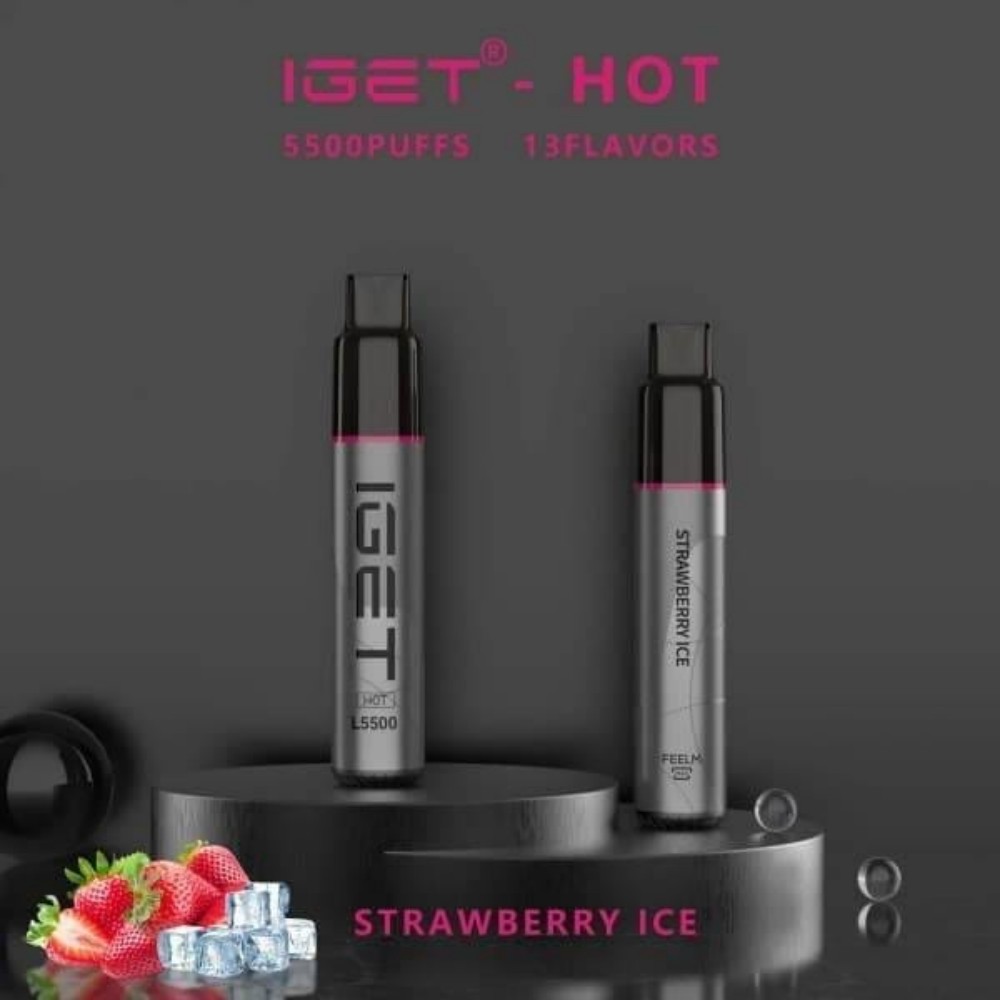 IGET HOT 5500 Puffs Strawberry Ice 2PCS