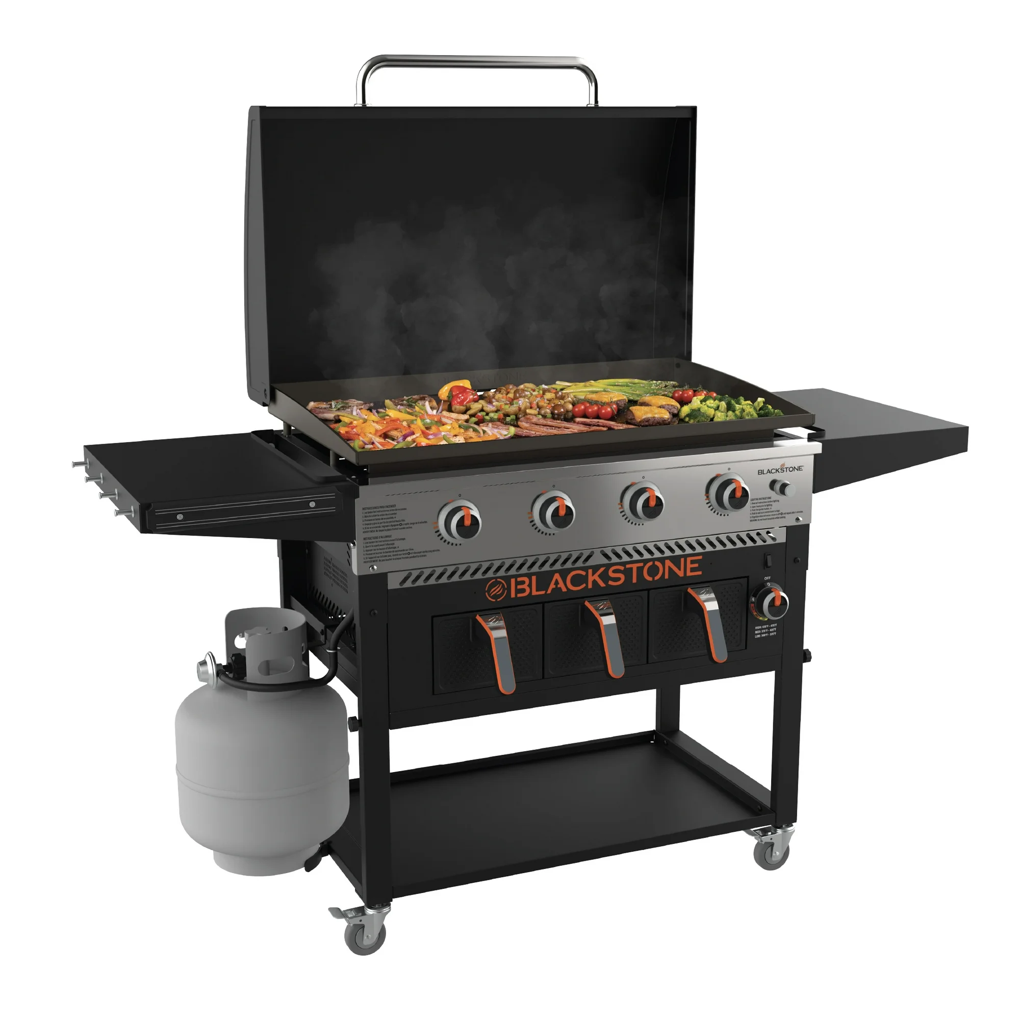 Blackstone 4-Burner 36 Propane Outdoor Griddle with Air Fryer and Hood