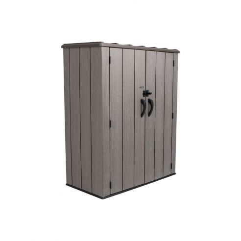 LIFETIME - Armoire de rangement PEHD imitation bois + plancher - 1.94 m3