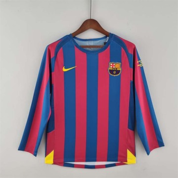 2005-2006 Rrtro Long Sleeve Barcelona Home_Football Shirt 1:1 Thai Quality