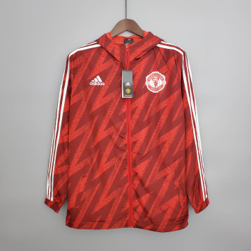 2021/2022 Manchester United Jersey Windbreaker RedFootball Shirt 1:1 Thai Quality