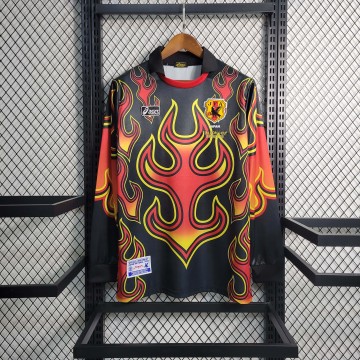Retro 1998 Japanese Goalkeeper Red Flame_Football Shirt 1:1 Thai Quality