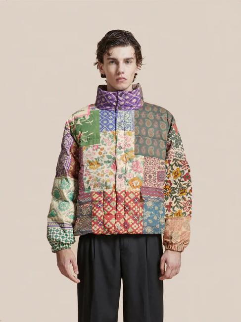 Gardenia Tapestry Puffer Jacket
