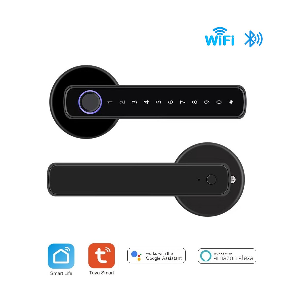 Handhold fingerprint lock