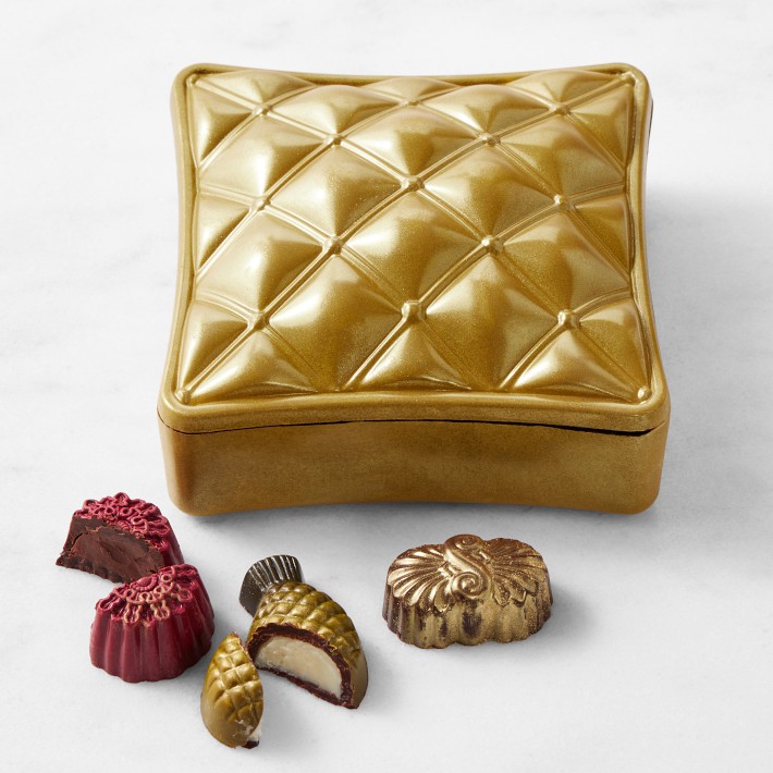 Bridgerton x Williams Sonoma Assorted Chocolates in Gold Chocolate Box, 9 Pieces