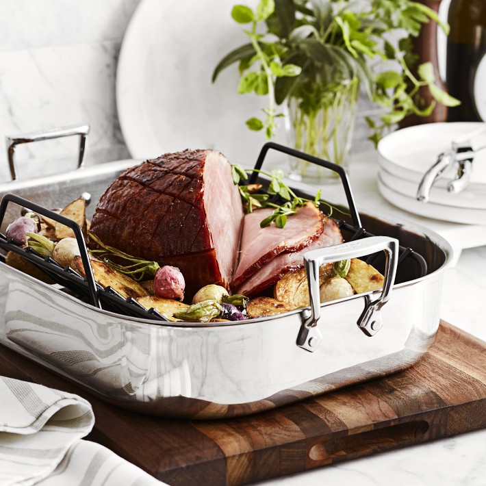 All-Clad Stainless-Steel Roasting Pan with Rack
