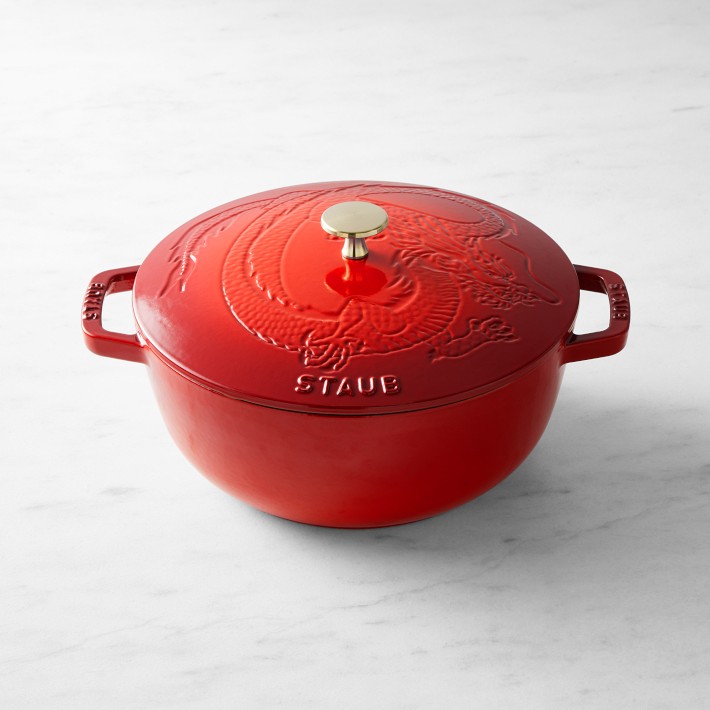Staub Enameled Cast Iron Essential French Oven with Dragon Lid, 3 3/4-Qt.