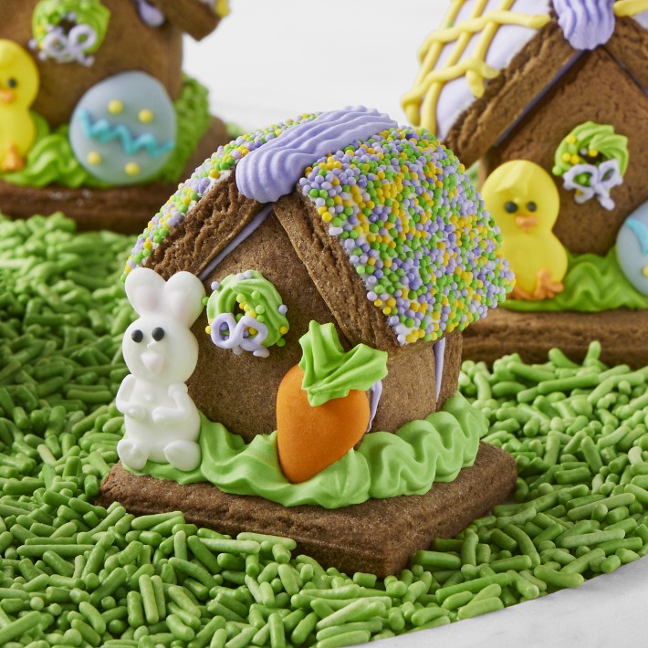Mini Easter Gingerbread Houses, Set of 6