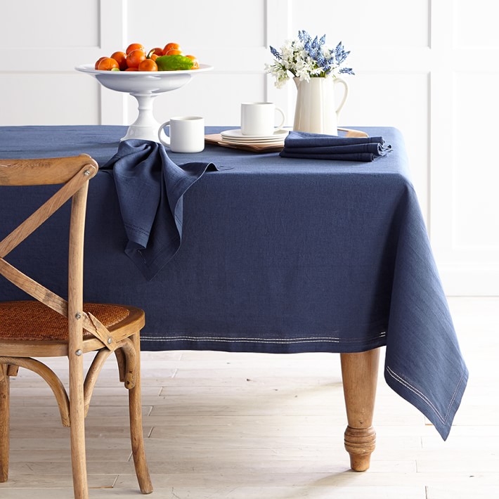 Linen Double Hemstitch Tablecloth