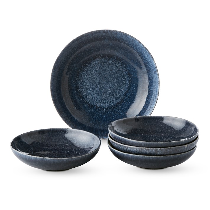 Cyprus Reactive Glaze Pasta Bowl Set with Serving Bowl