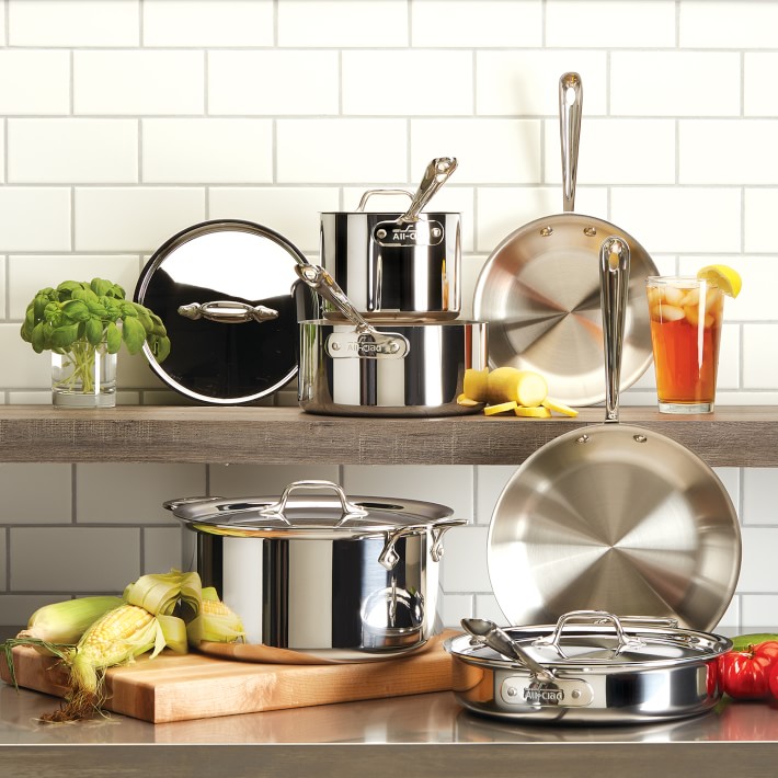 All-Clad D3® Tri-Ply Stainless-Steel Weeknight Pan, 4-Qt.