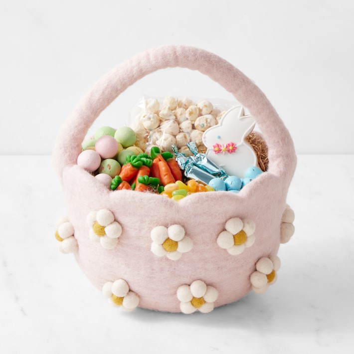 West Elm x Williams Sonoma Pink Daisy Easter Basket
