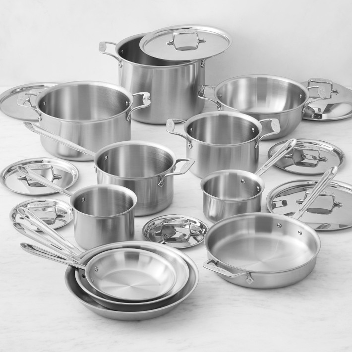 All-Clad D5® Brushed Stainless-Steel 19-Piece Cookware Set