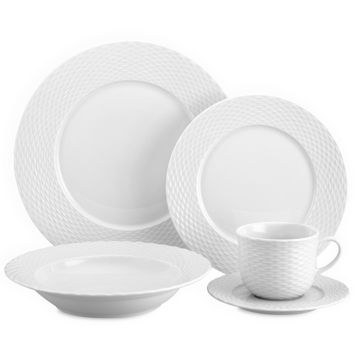 Pillivuyt Basketweave Porcelain Dinnerware Collection