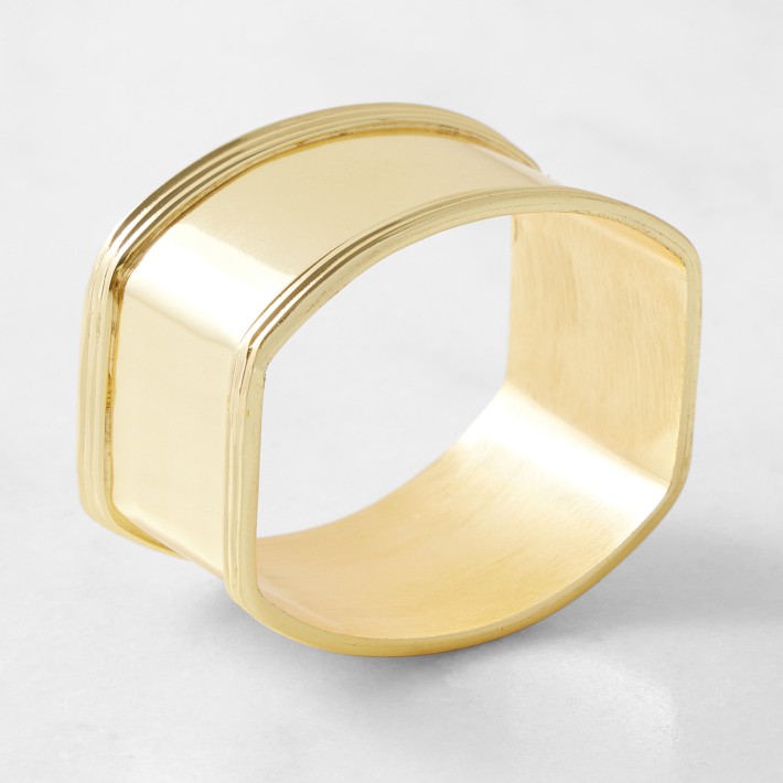 Presidio Gold Napkin Rings, Set of 4