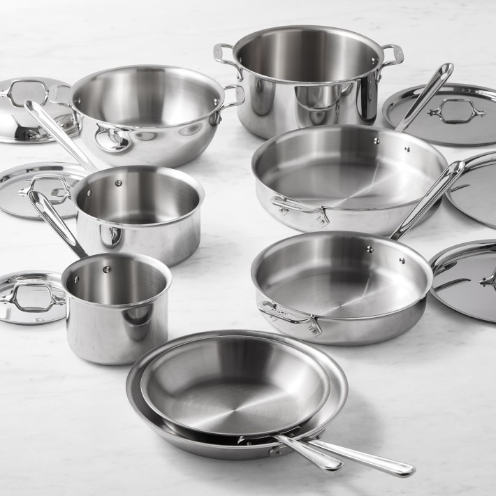 All-Clad D3® Tri-Ply Stainless-Steel 14-Piece Cookware Set
