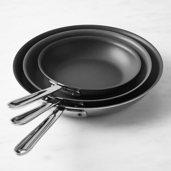 All-Clad D5® Stainless-Steel Nonstick 3-Piece Fry Pan Set