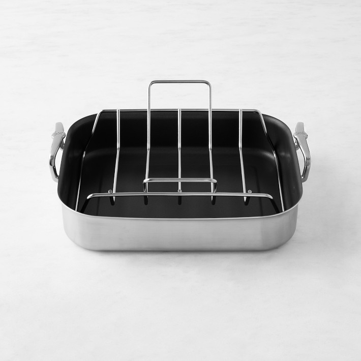 Hestan Provisions Stainless-Steel Nonstick Roaster with Rack