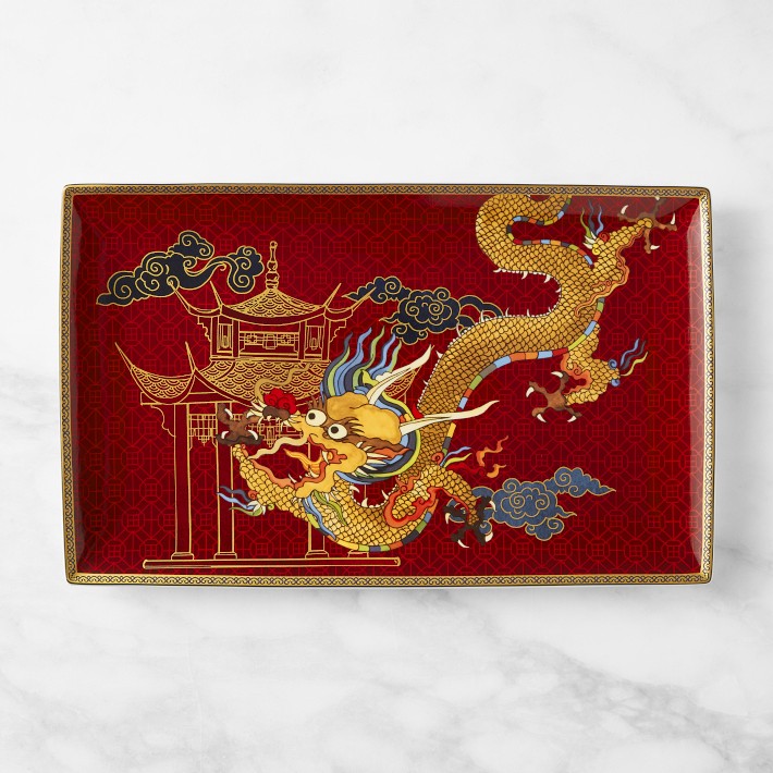Lunar Dragon Large Rectangular Platter