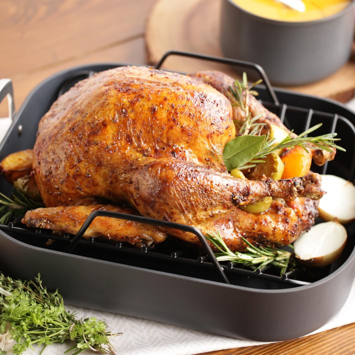 All-Clad HA1 Hard Anodized Roaster with Rack, 13