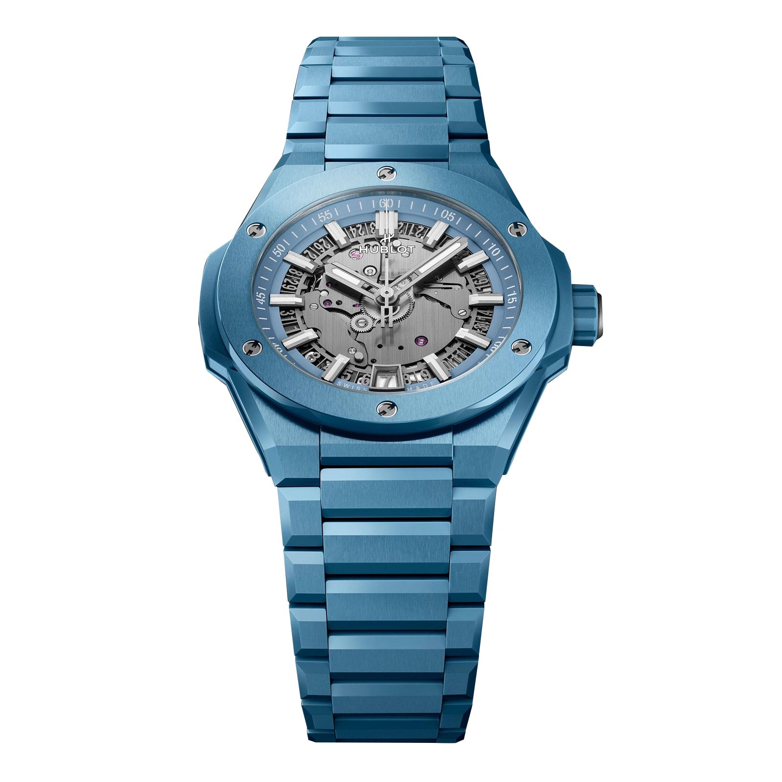 Hublot Big Bang Integrated Time Only Sky Blue Ceramic Men's