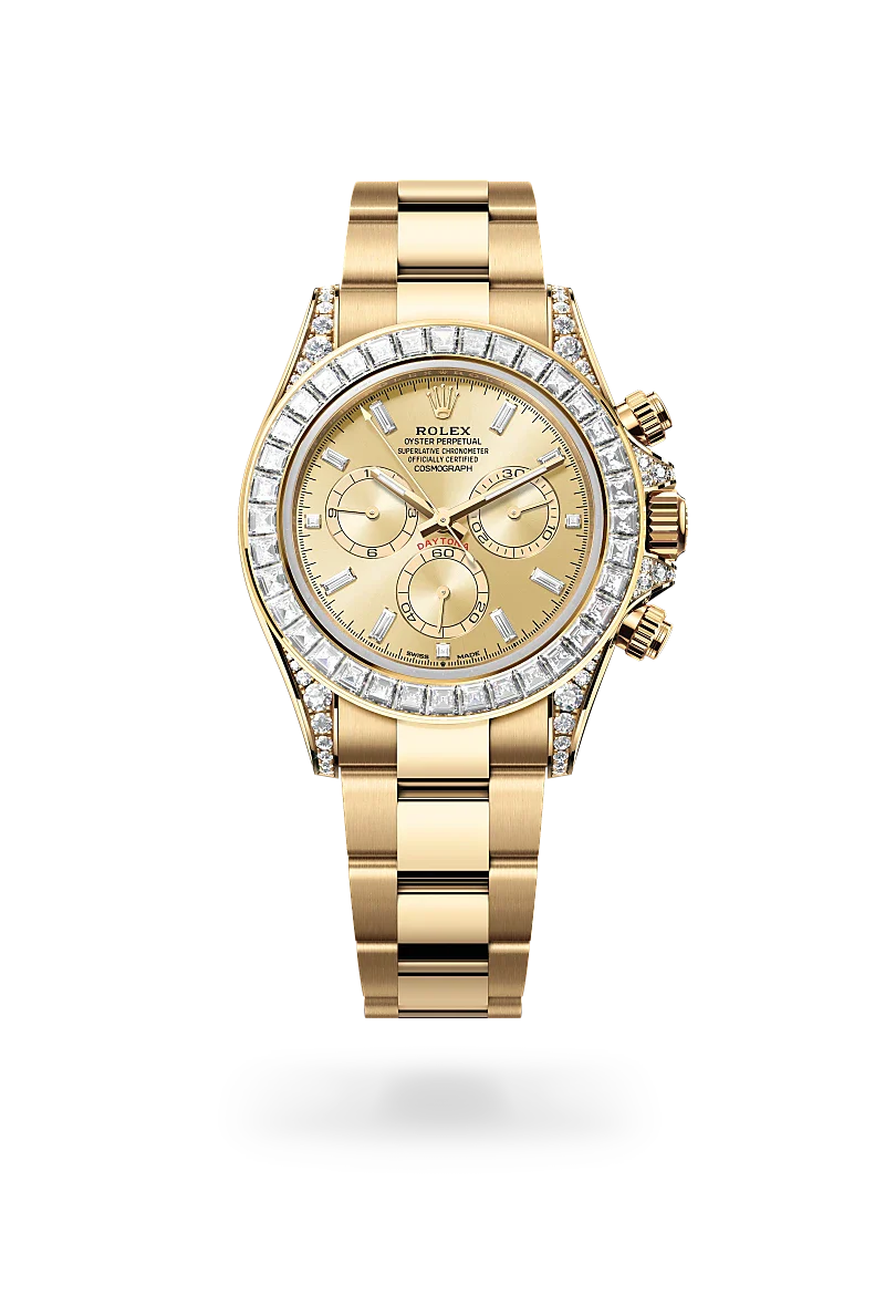 Rolex Cosmograph Daytona in 18 kt yellow gold with lugs set with diamonds, M126598TBR-0001 | Walters & Hogsett