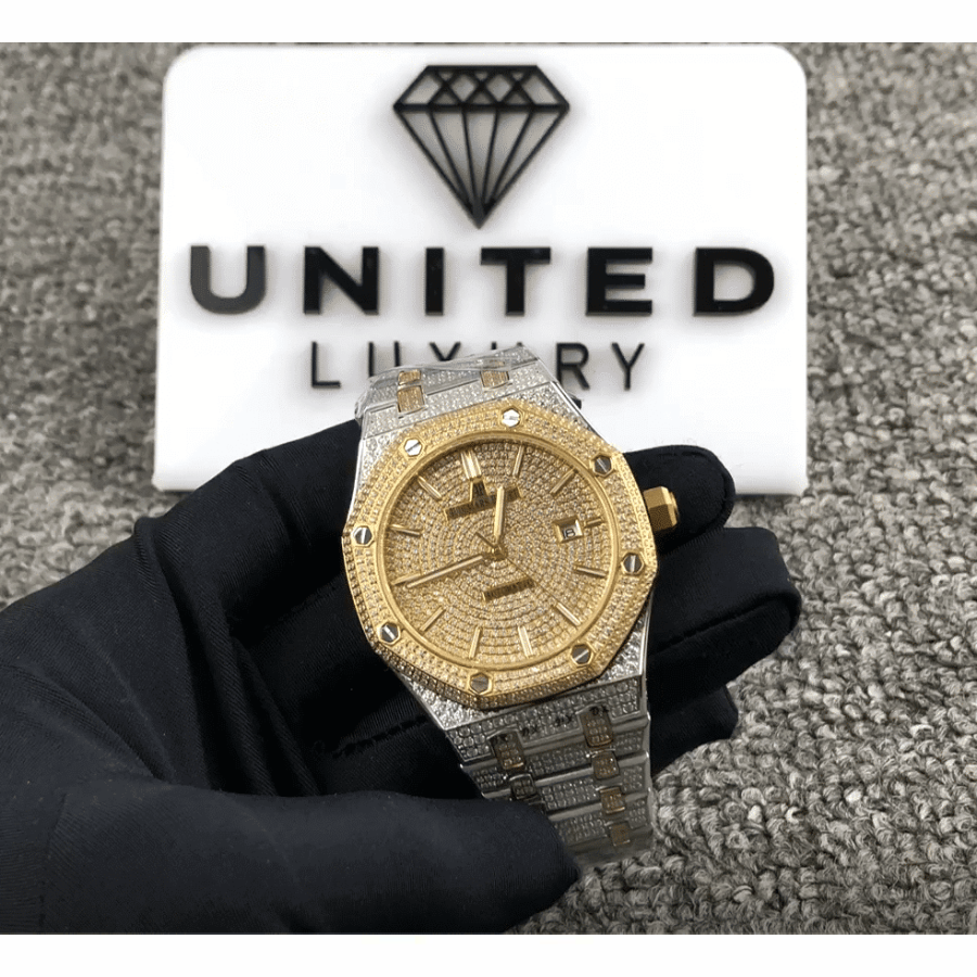 Audemars Piguet Royal Oak Iced Out Yellow Gold Replica Audemars Piguet