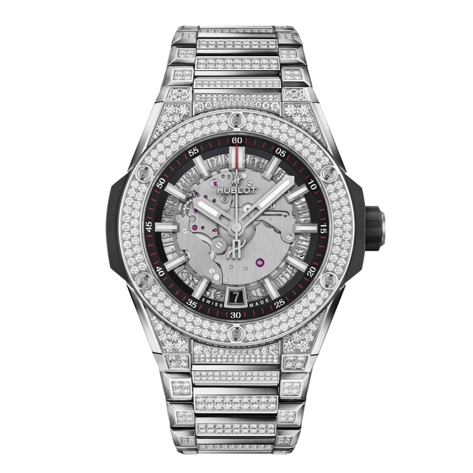 Hublot Big Bang Integrated Time Only Titanium Pavé Men's