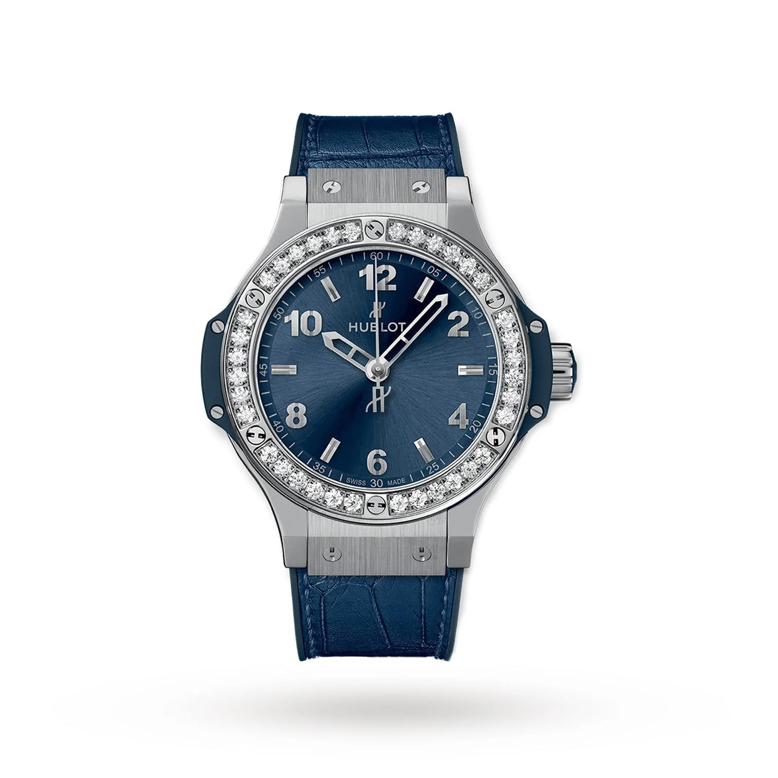 Hublot Big Bang Steel Blue Diamonds Women's