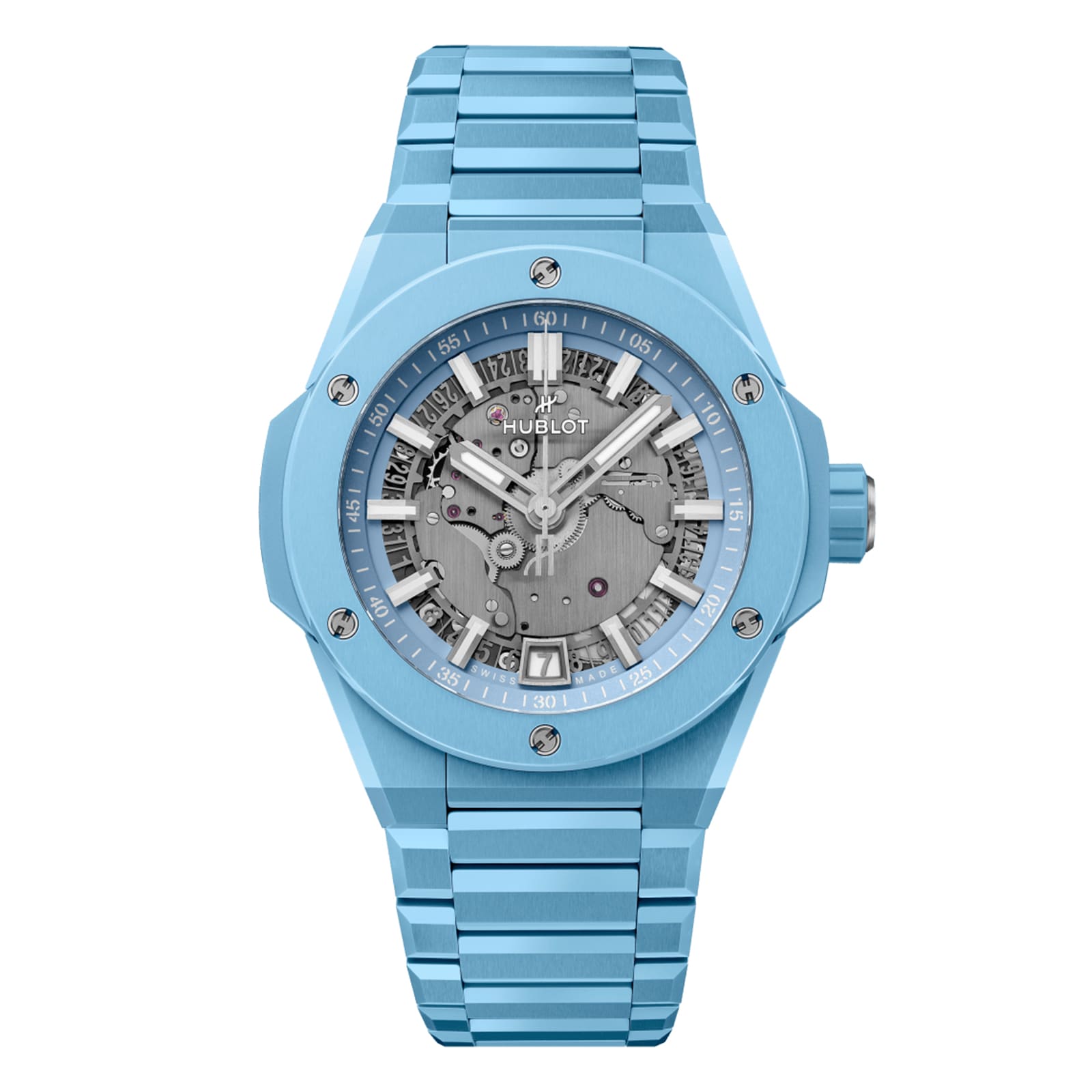 Hublot Big Bang Integrated Time Only Sky Blue Ceramic Men's
