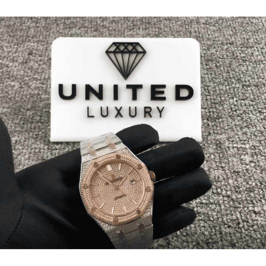 Audemars Piguet Royal Oak Selfwinding 15400SR.OO.1220SR.01 Iced Out Replica Audemars Piguet