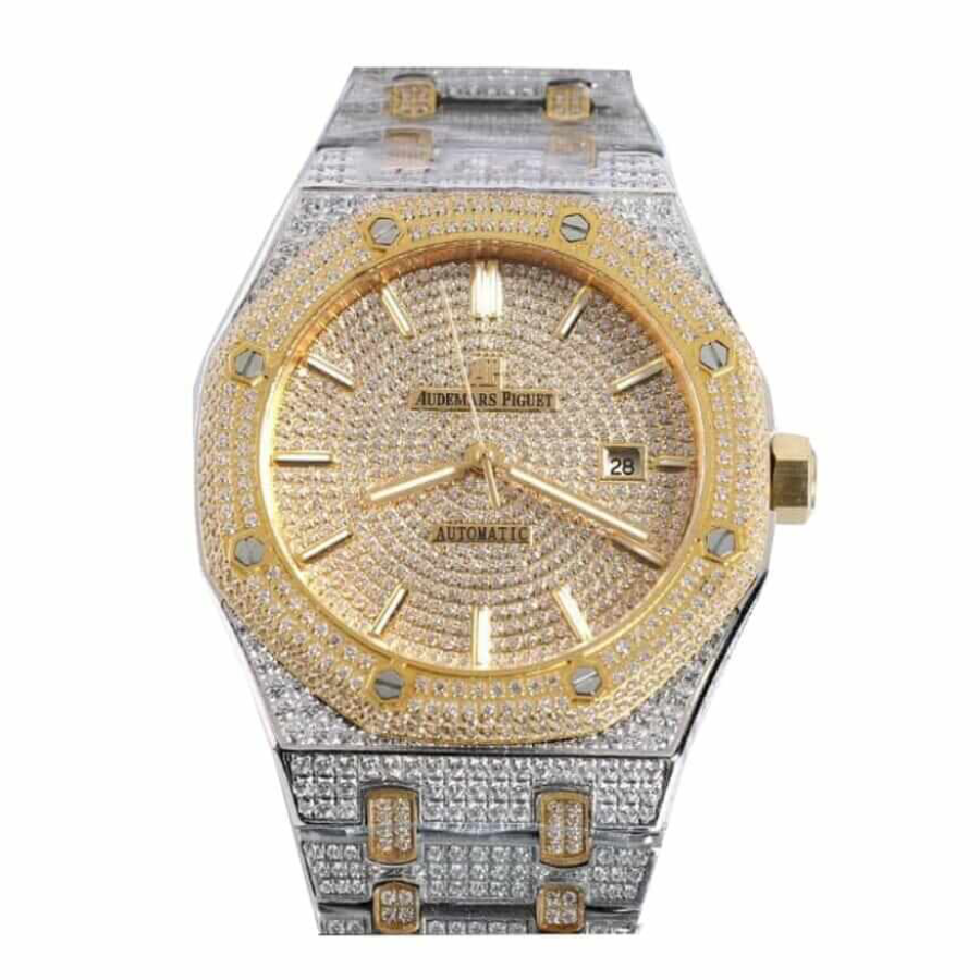 Audemars Piguet Royal Oak Iced Out Yellow Gold Replica Audemars Piguet
