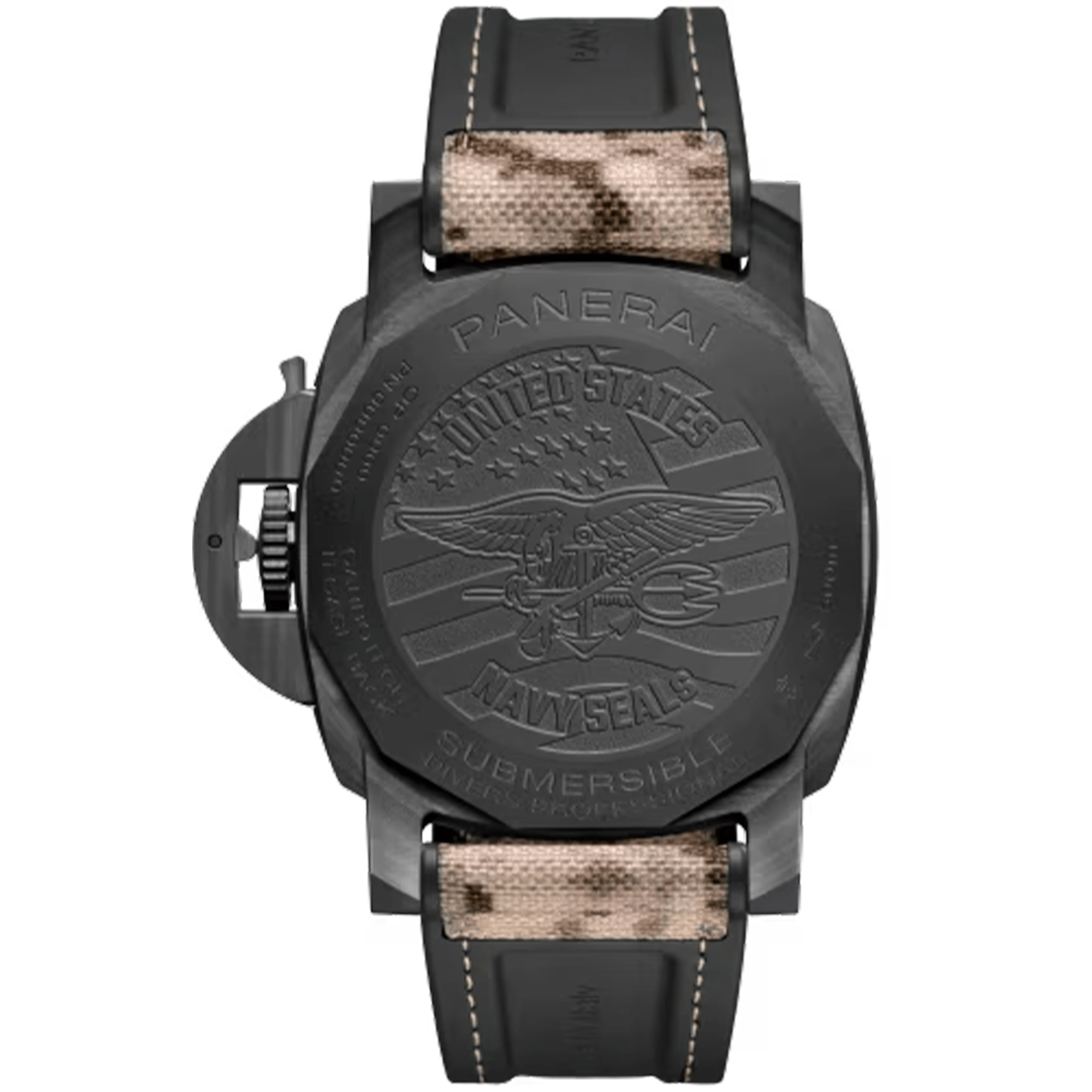 PANERAI Submersible QuarantaQuattro GMT Navy SEALs Carbotech™ PAM01513 Boutique Exclusive Men's
