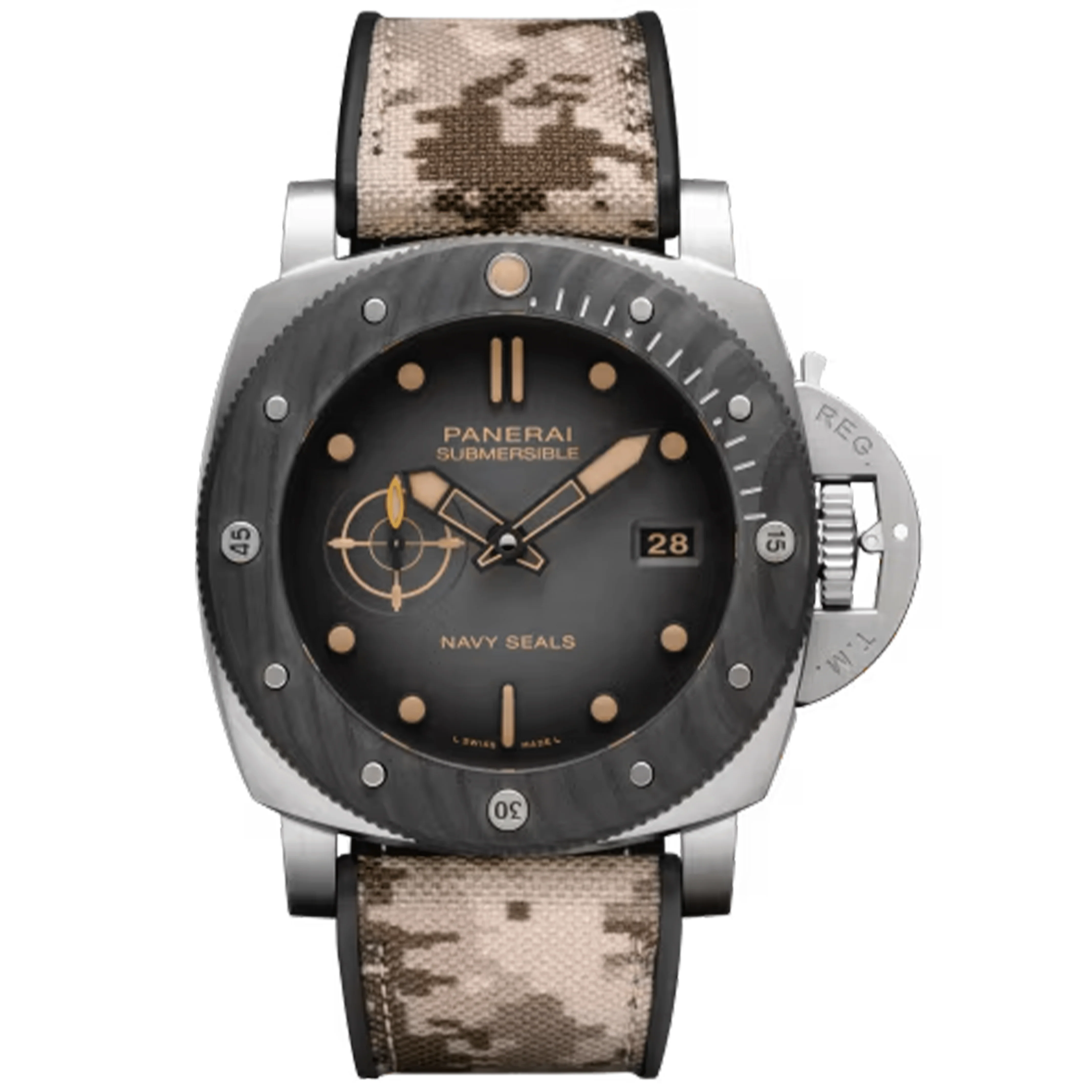 PANERAI Submersible Navy SEALs Titanio PAM01669 Boutique Exclusive Men's