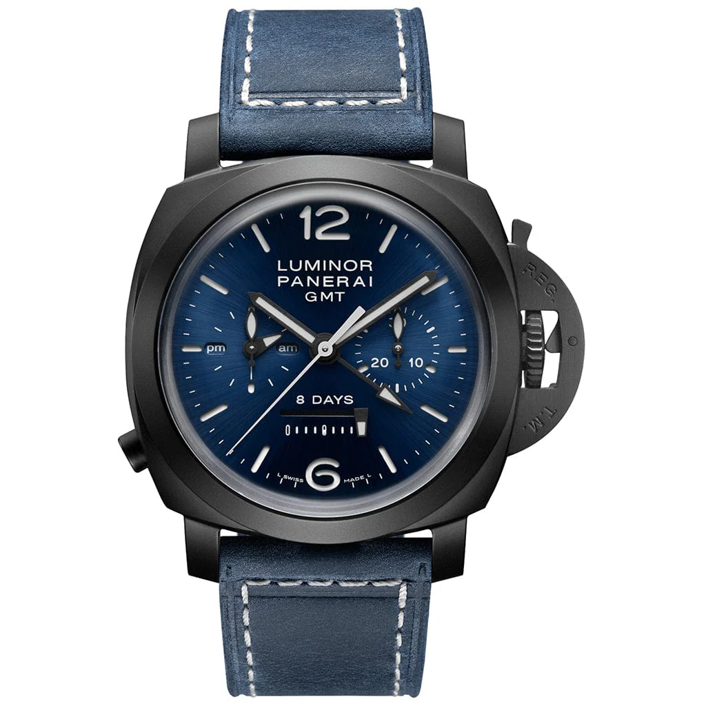PANERAI Luminor Chrono Monopulsante 8 Giorni GMT Blu Notte PAM01135 Women's