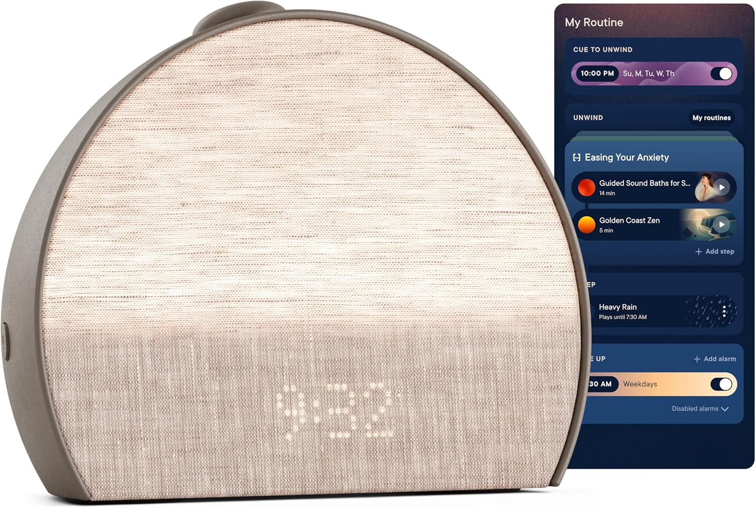 Hatch Restore 3 Sunrise Alarm Clock, Sound Machine, Smart Light (Putty) - White Noise, Screen-Free Sleep Routine
