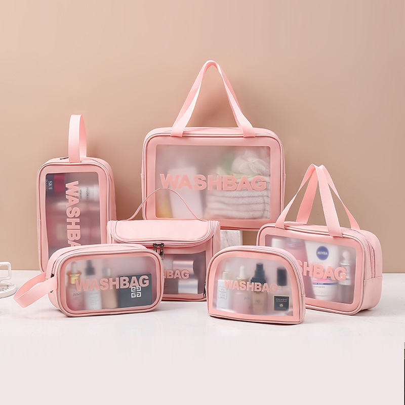 Transparent bag six-piece set PVC storage bag bathing swimming beach bag