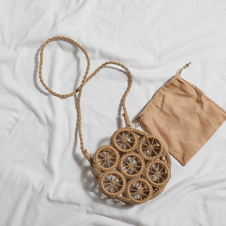 Vintage Hollow Straw Bag
