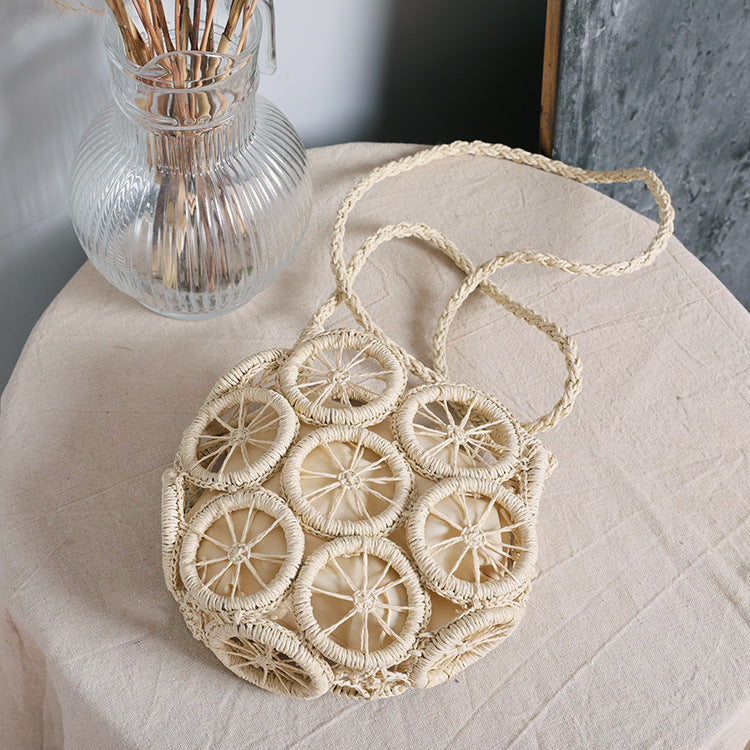 Vintage Hollow Straw Bag