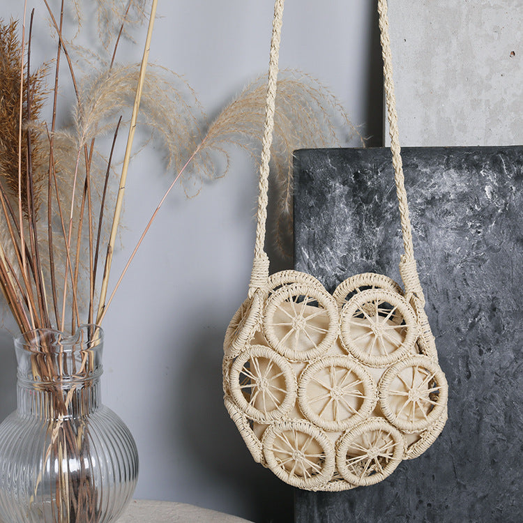 Vintage Hollow Straw Bag