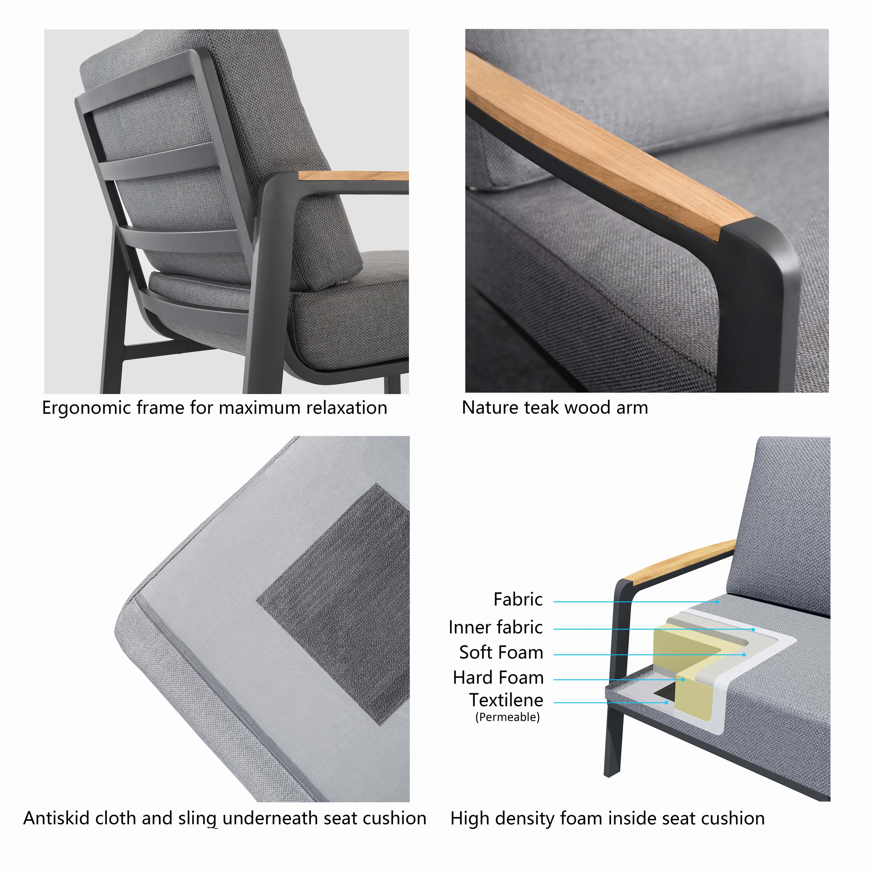 Outdoor Loveseat with Coffee Table - 4 Seat