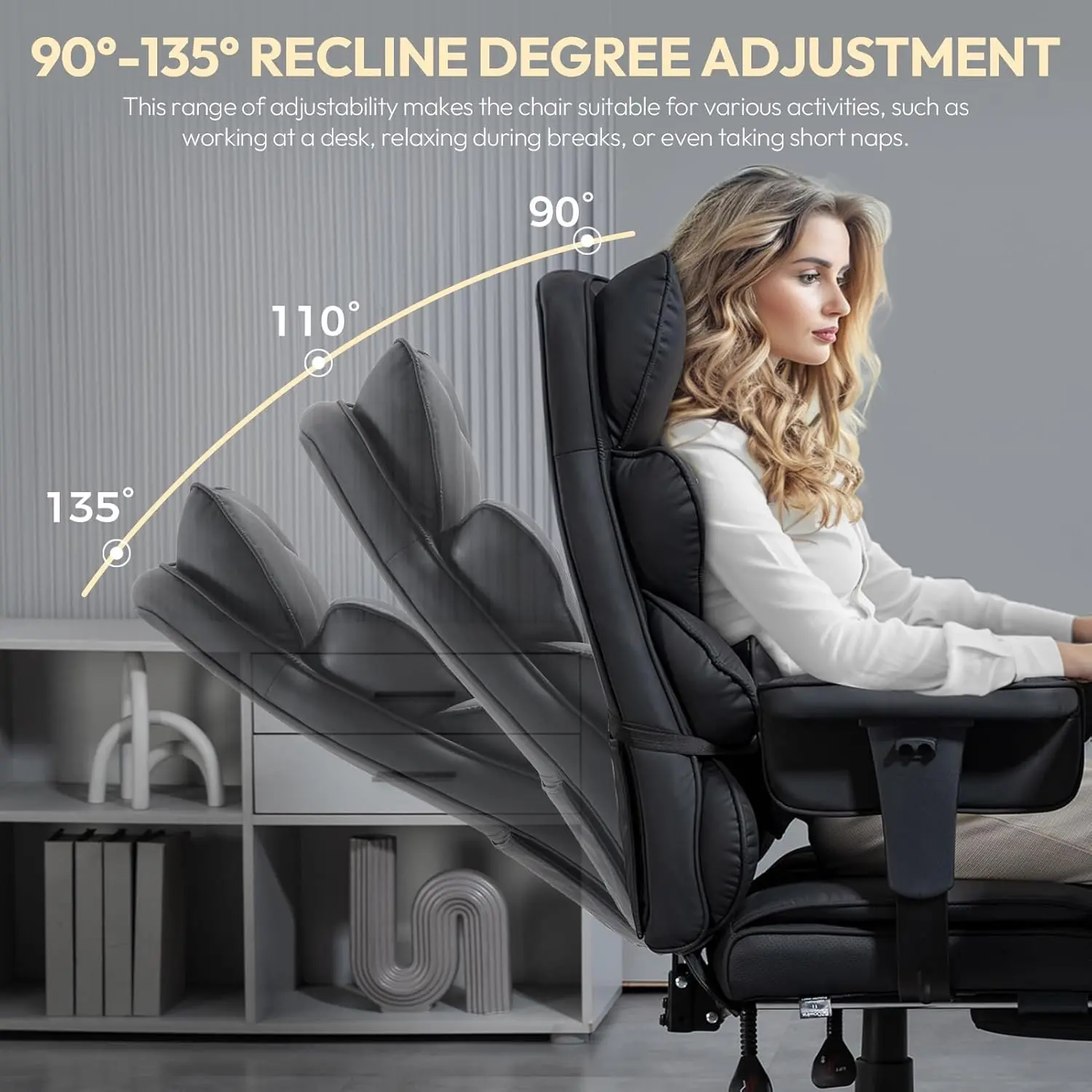 EXECUTIVE OFFICE SERIES 66BG (PU Leather, Black)