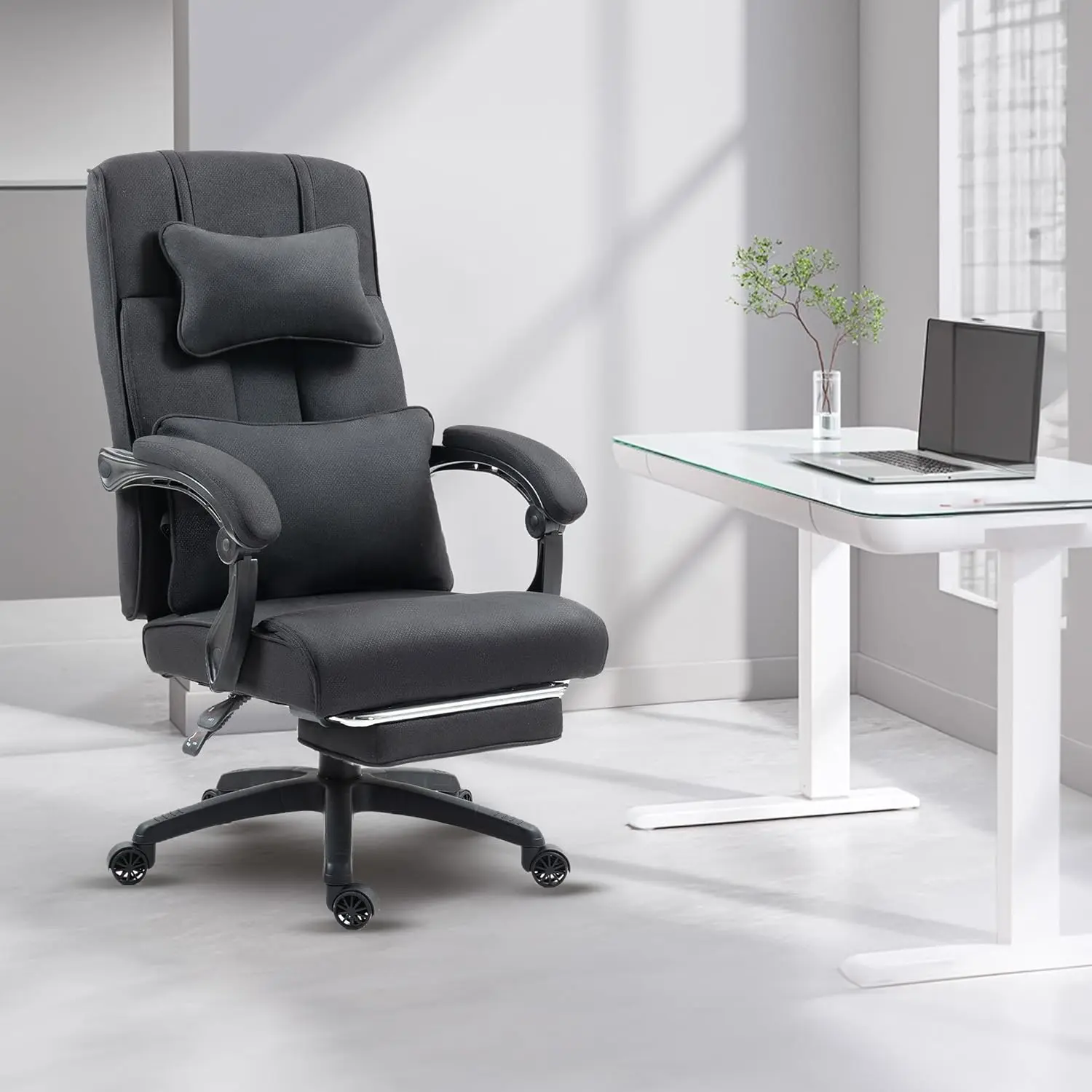 EXECUTIVE OFFICE SERIES  6653F Black (Fabric)