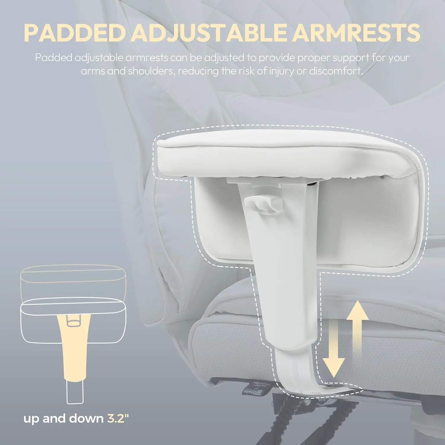 EXECUTIVE OFFICE SERIES 66BG (PU Leather, White)