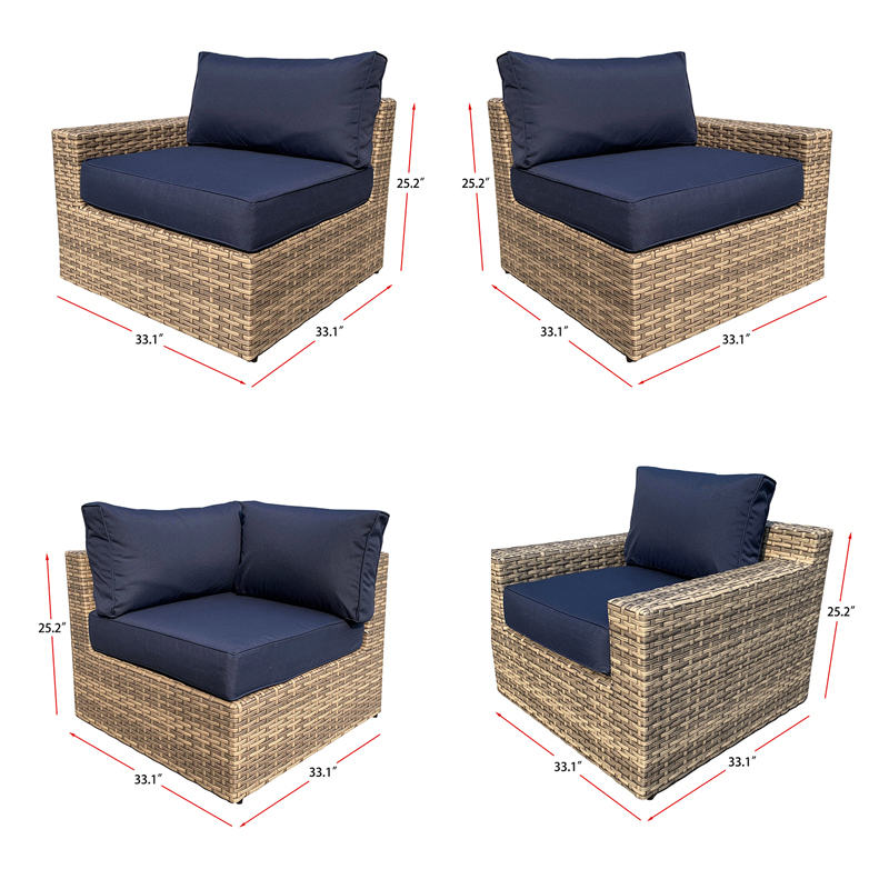 11 Piece Wicker Conversation Set