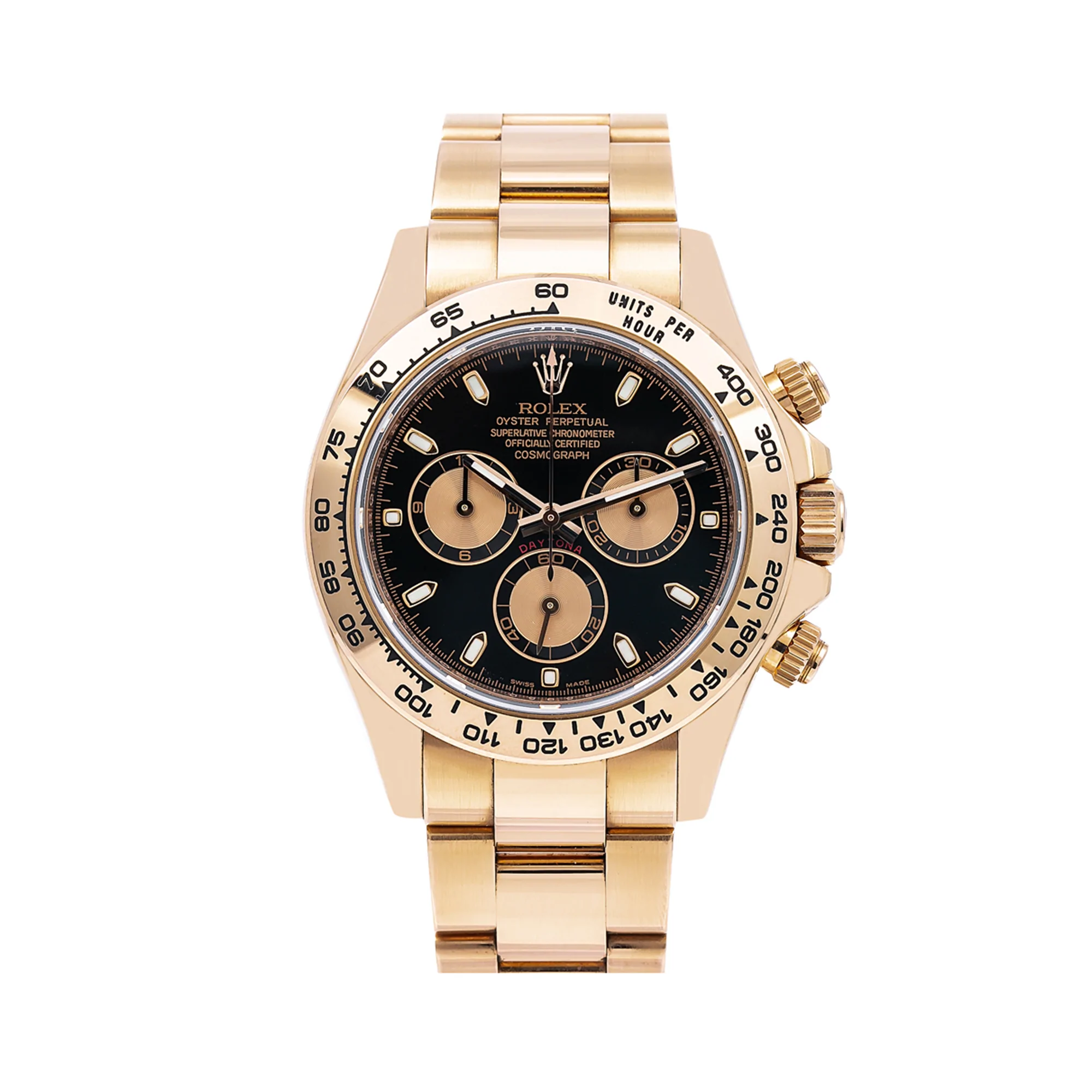 ROLEX DAYTONA 116505 40MM BLACK DIAL WITH ROSE GOLD BRACELET